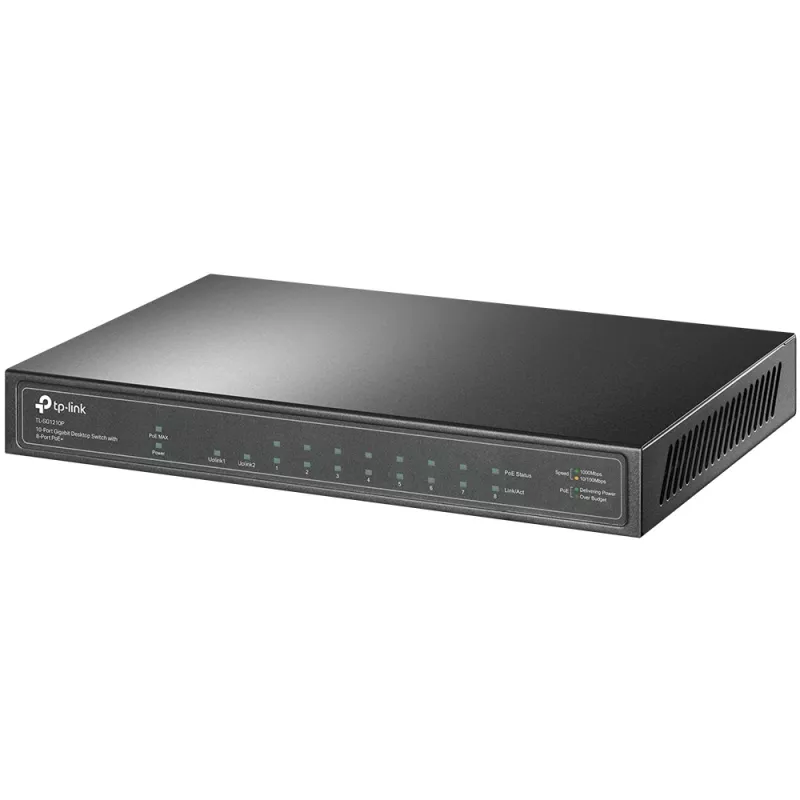TP-Link TL-SG1210P tinklo jungiklis Nevaldomas Gigabit Ethernet (10/100/1000) Power over Ethernet (PoE) Pilka