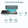 TP-Link 18 prievadų gigabito stovo montavimo jungiklis su 16 PoE+, nevaldomas, Gigabit Ethernet (10/100/1000), pilnas dupleksas, maitinimas per Ethernet (PoE), montavimas stove, 1U