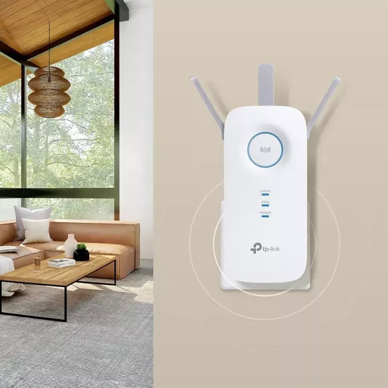 TP-Link RE550 tinklo plėtiklis Tinklo siųstuvas ir imtuvas Baltas 10, 100, 1000 Mbit/s