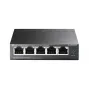 TP-Link 5 prievadų 10/100Mbps stalinis PoE komutatorius su 4 prievadais, nevaldomas, Fast Ethernet (10/100), pilnas dupleksas, Galia over Ethernet (PoE)