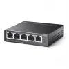 TP-Link 5 prievadų 10/100Mbps stalinis PoE jungiklis su 4 prievadais, nevaldomas, Fast Ethernet (10/100), Full duplex, Power over Ethernet (PoE)