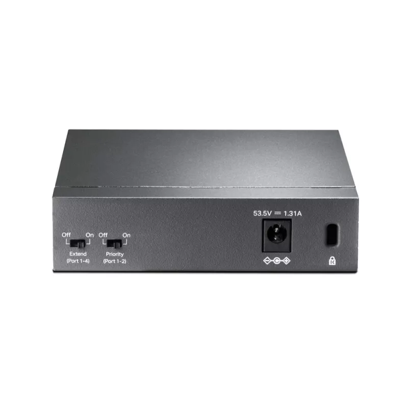 TP-Link 5 prievadų 10/100Mbps stalinis PoE jungiklis su 4 prievadais, nevaldomas, Fast Ethernet (10/100), Full duplex, Power over Ethernet (PoE)