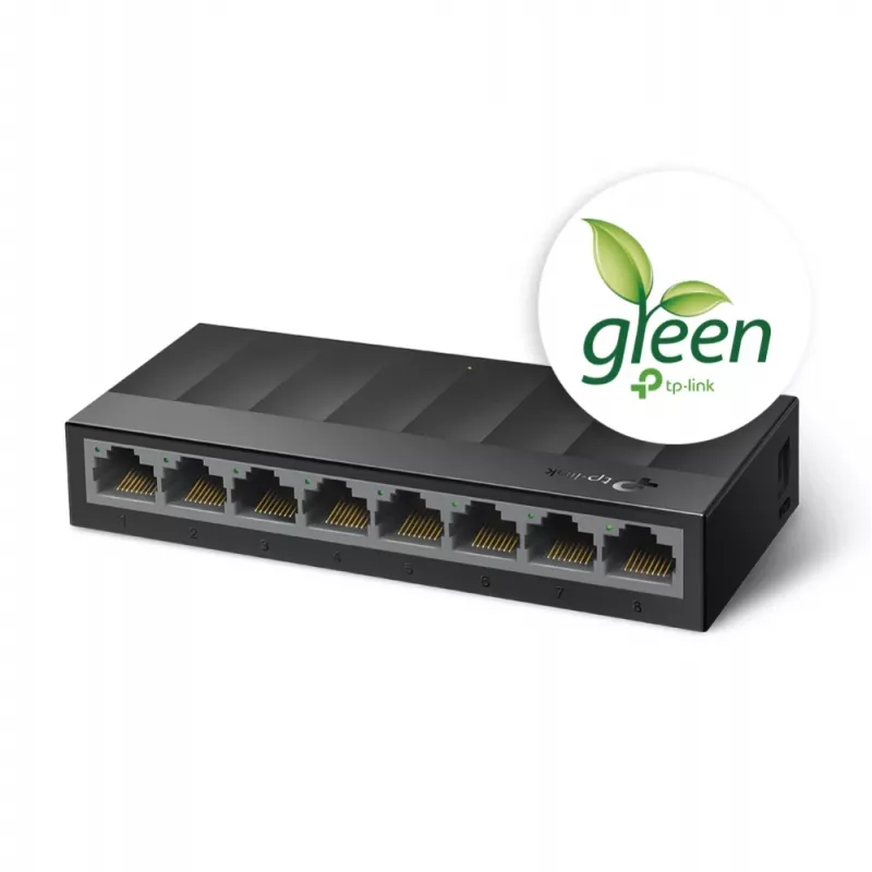 TP-Link 8 prievadų 10/100/1000Mbps darbalaukio tinklo jungiklis, nevaldomas, Gigabit Ethernet (10/100/1000), montuojamas ant sienos