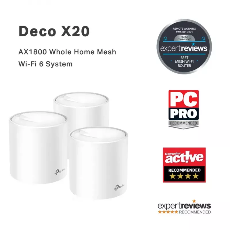 TP-Link AX1800 viso namo „Mesh“ Wi-Fi 6 sistema, 3 vnt. rinkinys