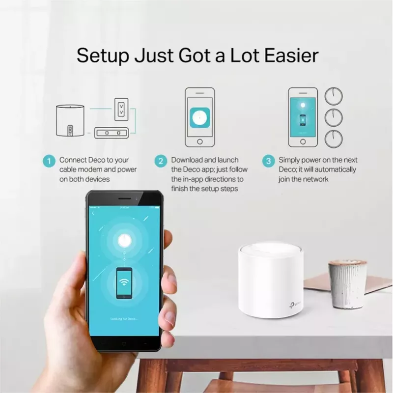 TP-Link AX1800 viso namo „Mesh“ Wi-Fi 6 sistema, 3 vnt. rinkinys
