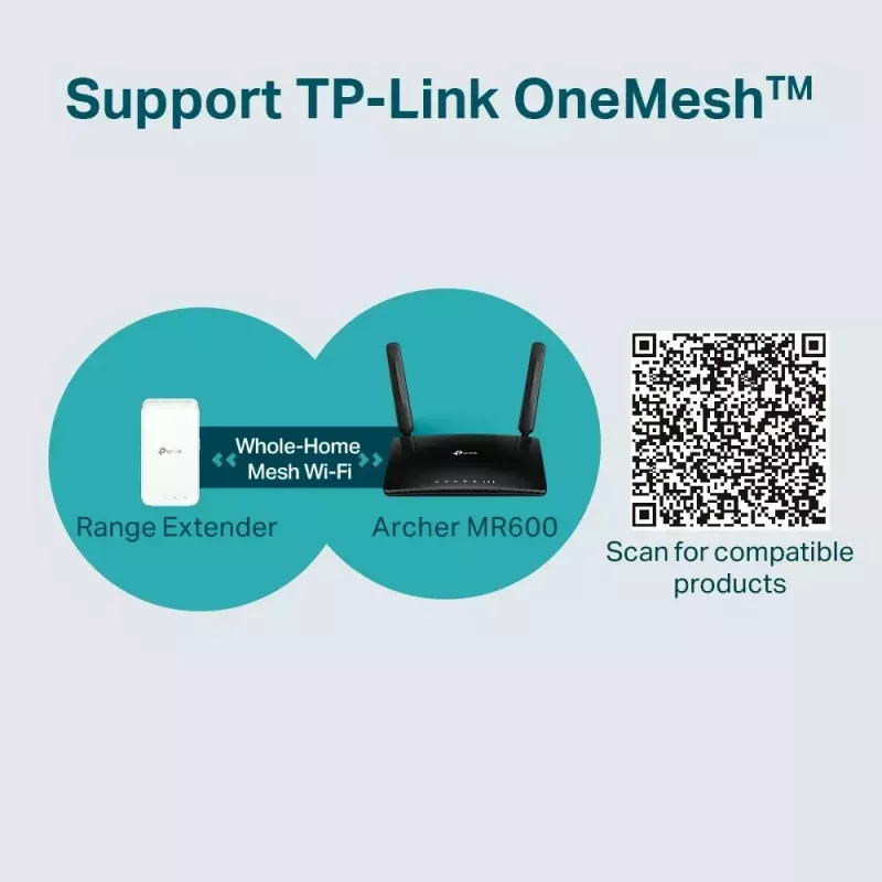 TP-Link 4G+ Cat6 AC1200 belaidis dviejų juostų gigabito maršrutizatorius