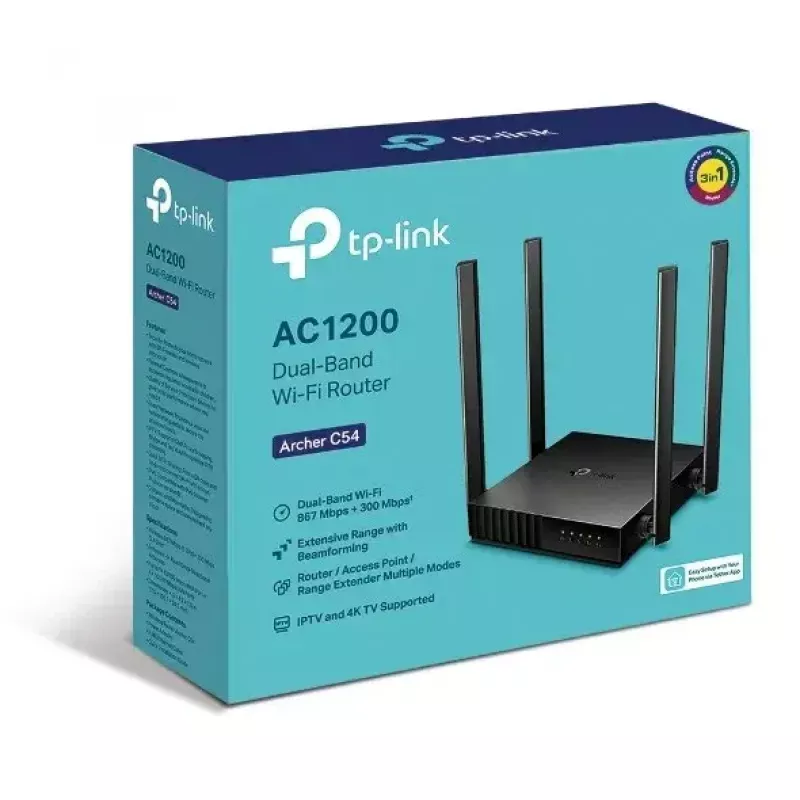 TP-Link Archer C54 belaidis maršruto parinktuvas Fast Ethernet Dual-band (2.4 GHz / 5 GHz) juodas