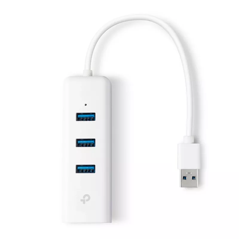TP-Link UE330 nešiojamojo kompiuterio dokas / prievadų replikatorius, laidinis USB 3.2 Gen 1 (3.1 Gen 1) Type-A, baltas