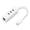 TP-Link UE330 nešiojamojo kompiuterio dokas / prievadų replikatorius, laidinis USB 3.2 Gen 1 (3.1 Gen 1) Type-A, baltas