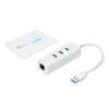 TP-Link UE330 nešiojamojo kompiuterio dokas / prievadų replikatorius, laidinis USB 3.2 Gen 1 (3.1 Gen 1) Type-A, baltas