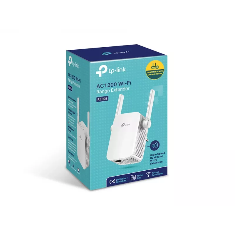 TP-Link AC1200 Mesh Wi-Fi tinklo stiprintuvas, baltas