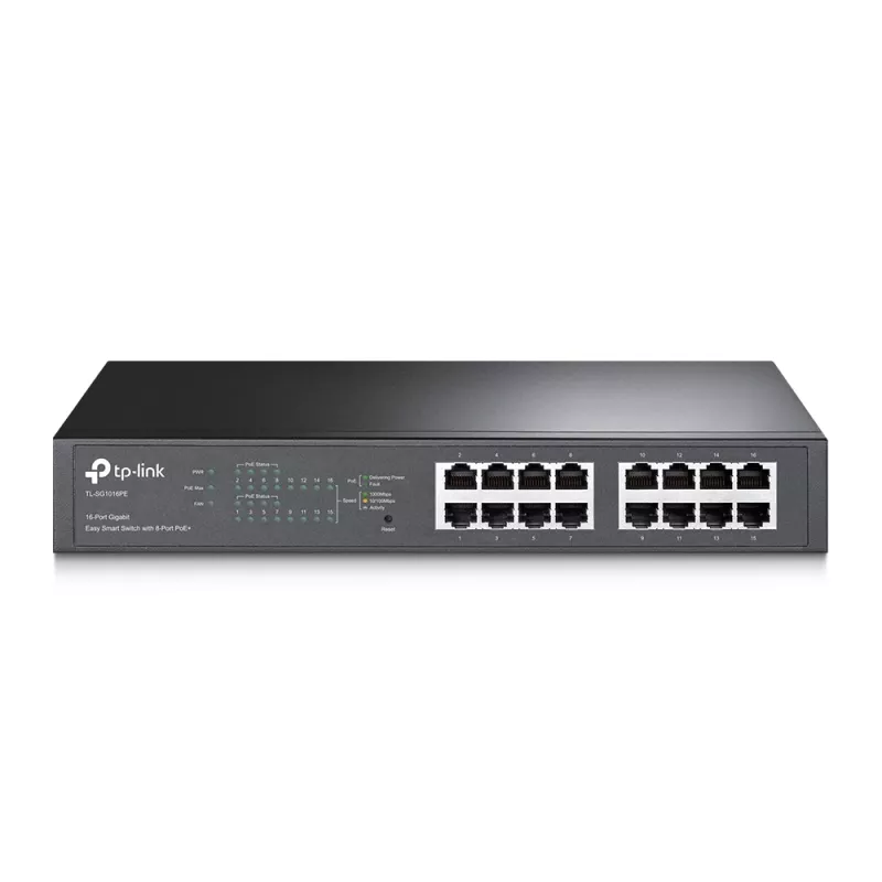 Valdomas jungiklis TP-Link TL-SG1016PE 16 prievadų Gigabit su 8 prievadais PoE+