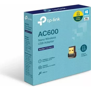 TP-Link Nano AC600 USB WiFi Adapter (Archer T2U Nano) – 2,4G/5G dviejų juostų belaidis tinklo siųstuvas-imtuvas