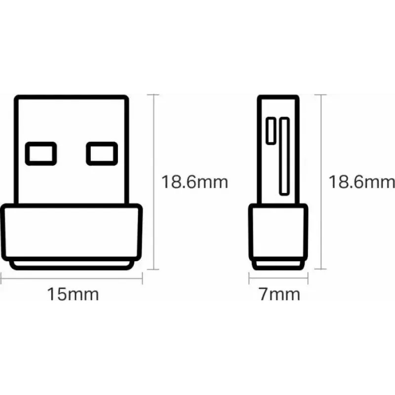 TP-Link Nano AC600 USB WiFi Adapter (Archer T2U Nano) – 2,4G/5G dviejų juostų belaidis tinklo siųstuvas-imtuvas