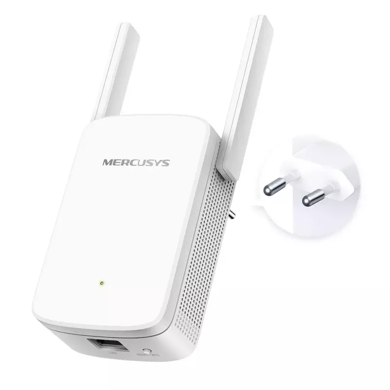 Belaidis diapazono plėtiklis MERCUSYS ME30 AC1200 — dviejų dažnių 802.11b/g, 2 išorinės antenos, 1x RJ-45