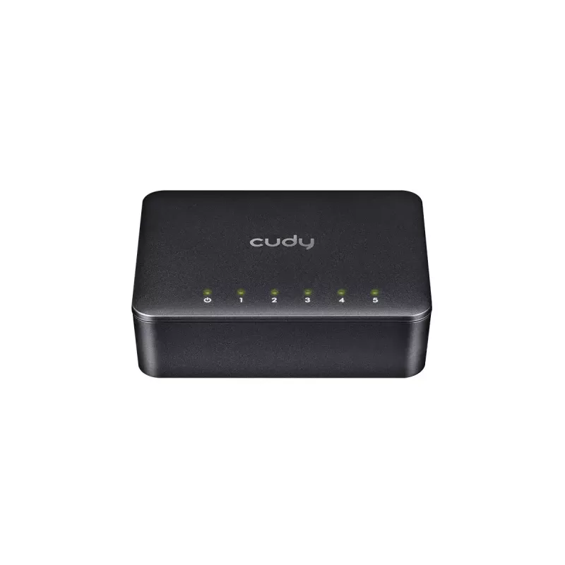 Tinklo komutatorius Cudy GS105D, 5 prievadų Gigabit Ethernet (10/100/1000), 1 Gbit/s pralaidumas, DC 5V maitinimas