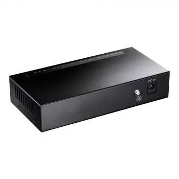 Tinklo komutatorius Cudy GS108 — 8 prievadų Gigabit Ethernet (10/100/1000), juodas, 16 Gbit/s komutavimo pajėgumas