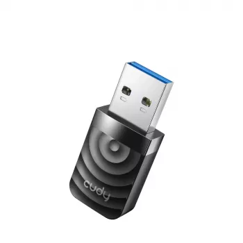 Belaidis USB tinklo adapteris Cudy WU1300S, dviejų juostų 2,4/5 GHz, Wi‑Fi 5 (802.11ac), 867 Mbps, RTL8812BU