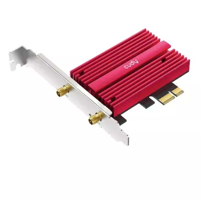 Vidinė WLAN/Bluetooth tinklo plokštė Cudy WE4000 — PCIe, Intel AX200, Wi‑Fi 6 trijuostė (2,4/5/6 GHz), 2400 Mbit/s, Bluetooth 5.0