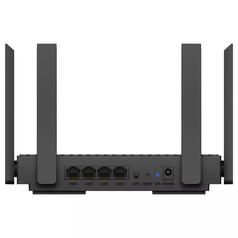 Stalinis maršrutizatorius Cudy WR1500 — dviejų juostų (2,4/5 GHz), „Wi‑Fi 6/4“, 4x „Gigabit“ LAN, MU‑MIMO, išorinės antenos