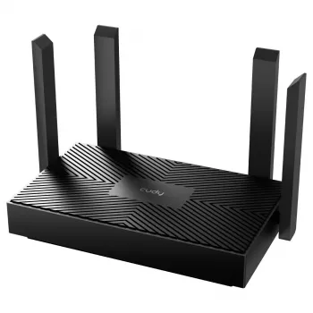 Stalinis maršrutizatorius Cudy WR1500 — dviejų juostų (2,4/5 GHz), „Wi‑Fi 6/4“, 4x „Gigabit“ LAN, MU‑MIMO, išorinės antenos