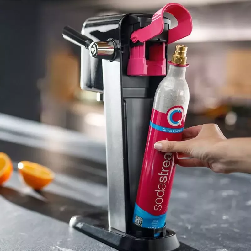 Gazuoto vandens aparatas SodaStream ART Juoda Steel 1L Angliarūgštės balionėlis 60L
