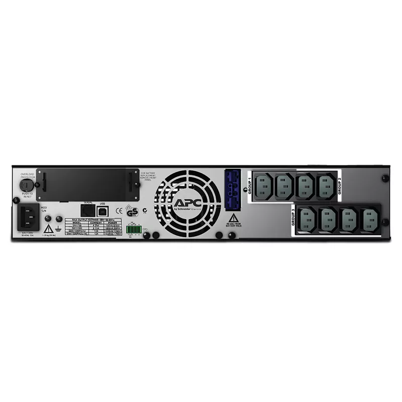 APC Smart-UPS X SMX1500RMI2U - 1500VA, 8x C13 išėjimai, USB, praplečiamas veikimo laikas