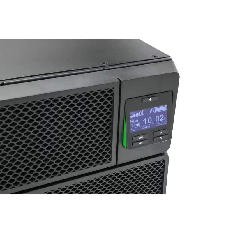 APC Smart-UPS On-Line SRT5KRMXLI - 5000VA, 6x C13, 4x C19 išėjimai, montuojamas į stelažą, įmontuota tinklo valdymo kortelė