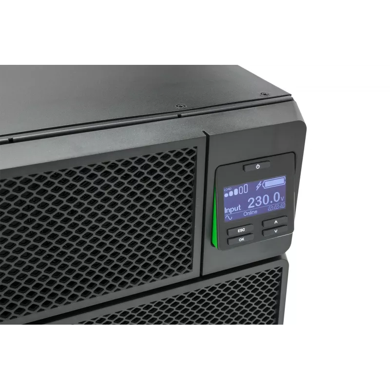 APC Smart-UPS On-Line SRT5KRMXLI - 5000VA, 6x C13, 4x C19 išėjimai, montuojamas į stelažą, įmontuota tinklo valdymo kortelė