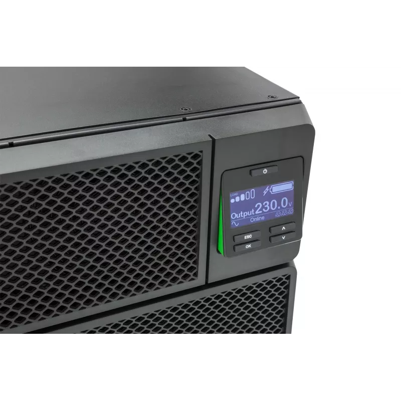 APC Smart-UPS On-Line SRT5KRMXLI - 5000VA, 6x C13, 4x C19 išėjimai, montuojamas į stelažą, įmontuota tinklo valdymo kortelė
