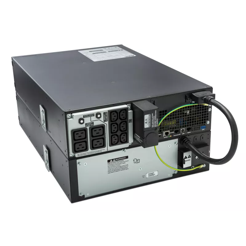 APC Smart-UPS On-Line SRT5KRMXLI - 5000VA, 6x C13, 4x C19 išėjimai, montuojamas į stelažą, įmontuota tinklo valdymo kortelė