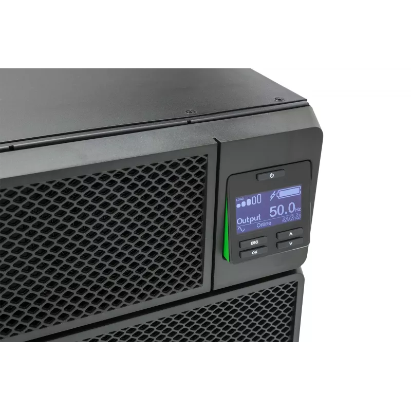 APC Smart-UPS On-Line SRT5KRMXLI - 5000VA, 6x C13, 4x C19 išėjimai, montuojamas į stelažą, įmontuota tinklo valdymo kortelė