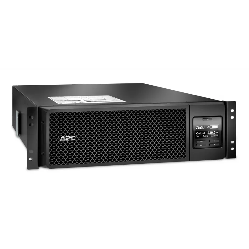 APC Smart-UPS On-Line SRT5KRMXLI - 5000VA, 6x C13, 4x C19 išėjimai, montuojamas į stelažą, įmontuota tinklo valdymo kortelė