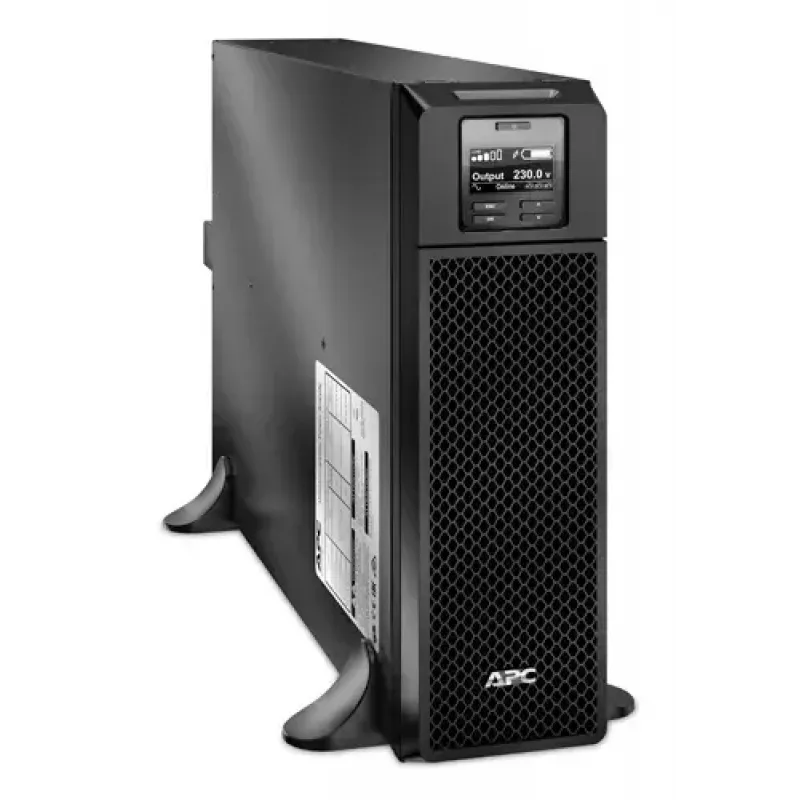 APC Smart-UPS On-Line, 5kVA, Tower, 230V, 6x C13+4x C19 IEC lizdai, tinklo kortelė+SmartSlot, prailgintas veikimo laikas, be bėgių komplekto