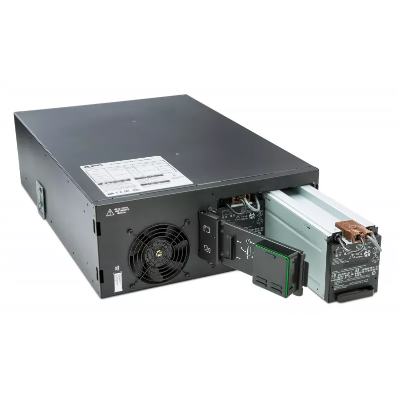 APC Smart-UPS On-Line SRT6KRMXLI - 6kW/VA, 6x C13 + 4x C19 + kietasis laidų prijungimas 1 fazės išėjimas, montuojamas į stelažą, įmontuota NMC