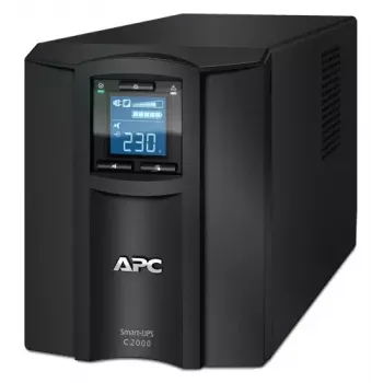 APC Smart-UPS C, Line Interactive, 2000VA, Tower, 230V, 6x IEC C13+1x IEC C19 išėjimai, USB ir nuoseklioji komunikacija, AVR, grafinis LCD