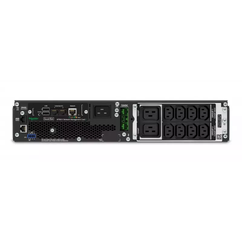 APC Smart-UPS On-Line SRT2200RMXLI-NC - 2200VA, 8x C13 ir 2x C19, montuojamas į stelažą, NMC