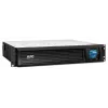 APC Smart-UPS C, linijinis interaktyvus, 1000VA, stelažinis 2U, 230V, 4x IEC C13 lizdai, SmartConnect prievadas, USB ir nuoseklusis ryšys, AVR, grafinis LCD