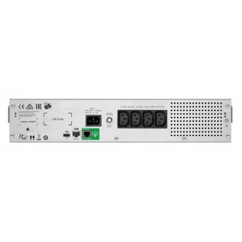 APC Smart-UPS C, Line Interactive, 1500VA, Rackmount 2U, 230V, 4x IEC C13 lizdai, SmartConnect prievadas, USB ir nuoseklioji sąsaja, AVR, grafinis LCD