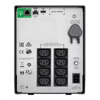 APC Smart-UPS SMC1500IC - 8x C13, USB, SmartConnect, 1500VA, linijinis-interaktyvus, 1,5 kVA, 900 W, sinusas, 170 V, 300 V