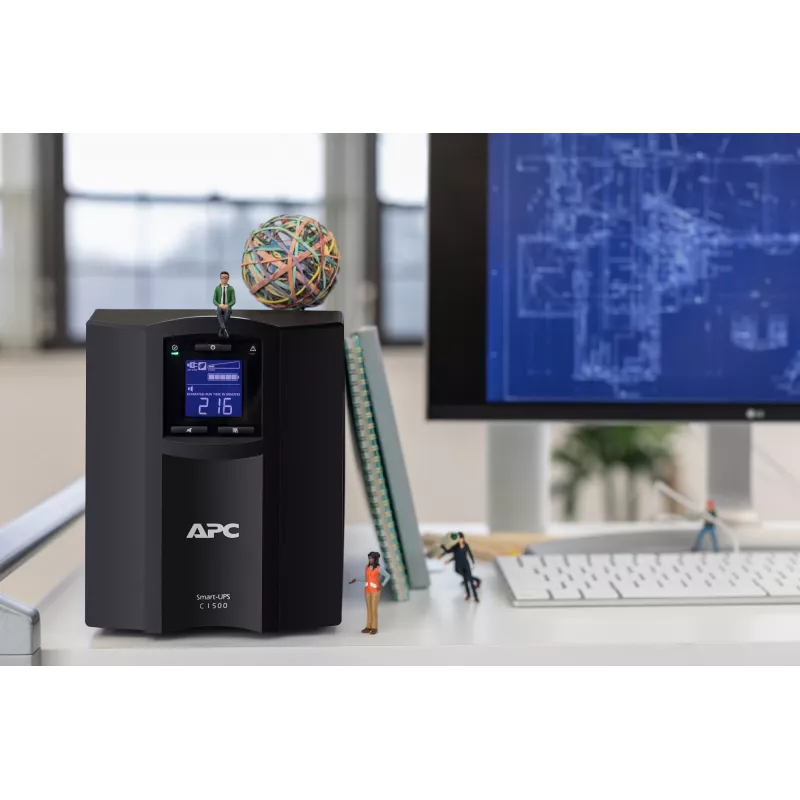 APC Smart-UPS SMC1500IC - 8x C13, USB, SmartConnect, 1500VA, linijinis-interaktyvus, 1,5 kVA, 900 W, sinusas, 170 V, 300 V