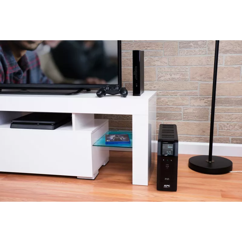 APC Back-UPS Pro, 1200VA/720W, bokštinis, 230V, 8x IEC C13 lizdai, sinusoidė, AVR, USB Typee A + C prievadai, LCD, vartotojo keičiama baterija