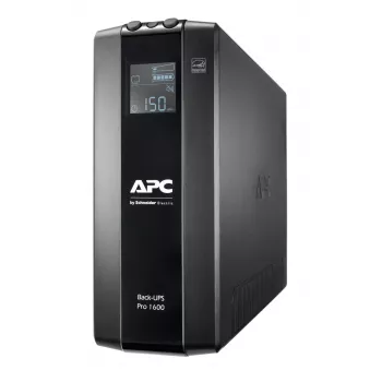 APC Back-UPS Pro, 1600VA/960W, bokštinis, 230V, 8x IEC C13 lizdai, AVR, LCD, vartotojo keičiama baterija