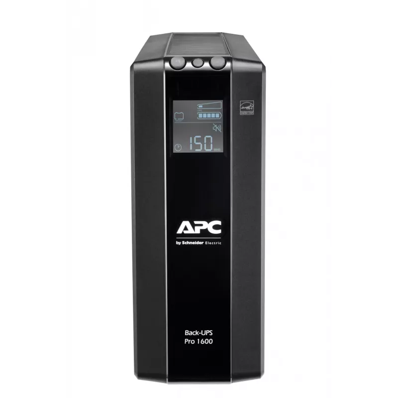 APC Back-UPS Pro, 1600VA/960W, bokštinis, 230V, 8x IEC C13 lizdai, AVR, LCD, keičiama baterija
