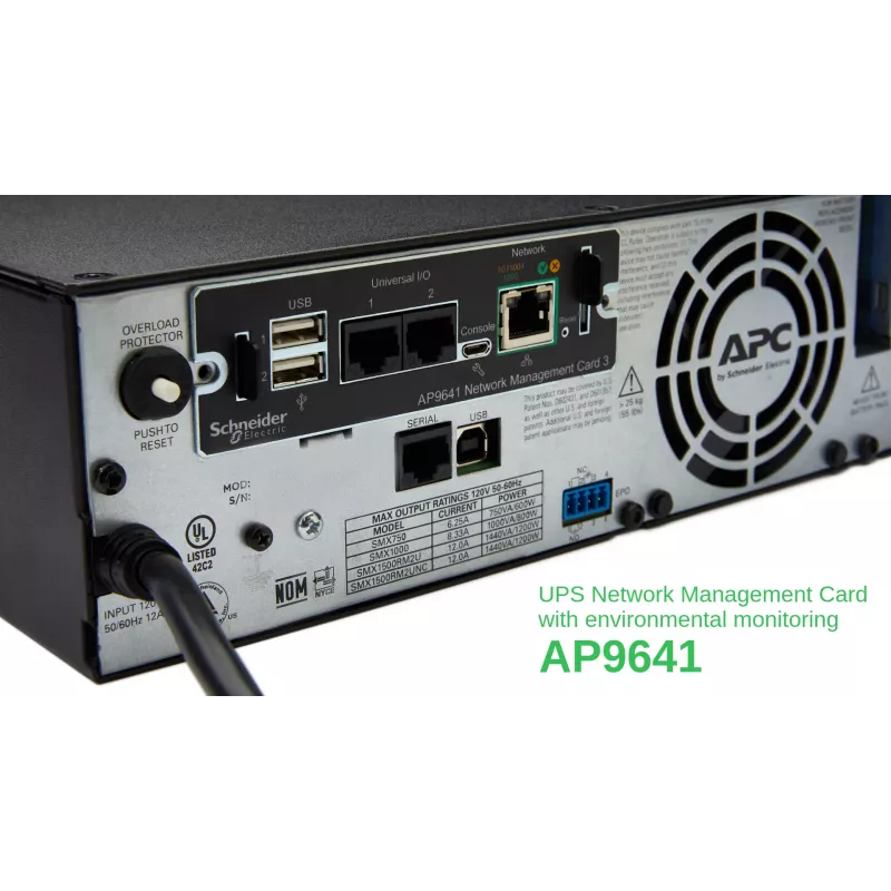 APC AP9641 Smart-UPS tinklo valdymo kortelė (3 kart.) su aplinkos stebėjimu