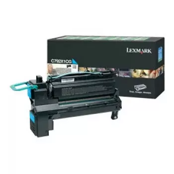 Daugkartinis dažų kasetė Lexmark C792X1CG 10000 puslapių Žydra