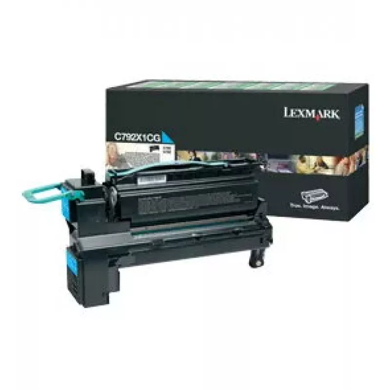 Daugkartinis dažų kasetė Lexmark C792X1CG 10000 puslapių Žydra