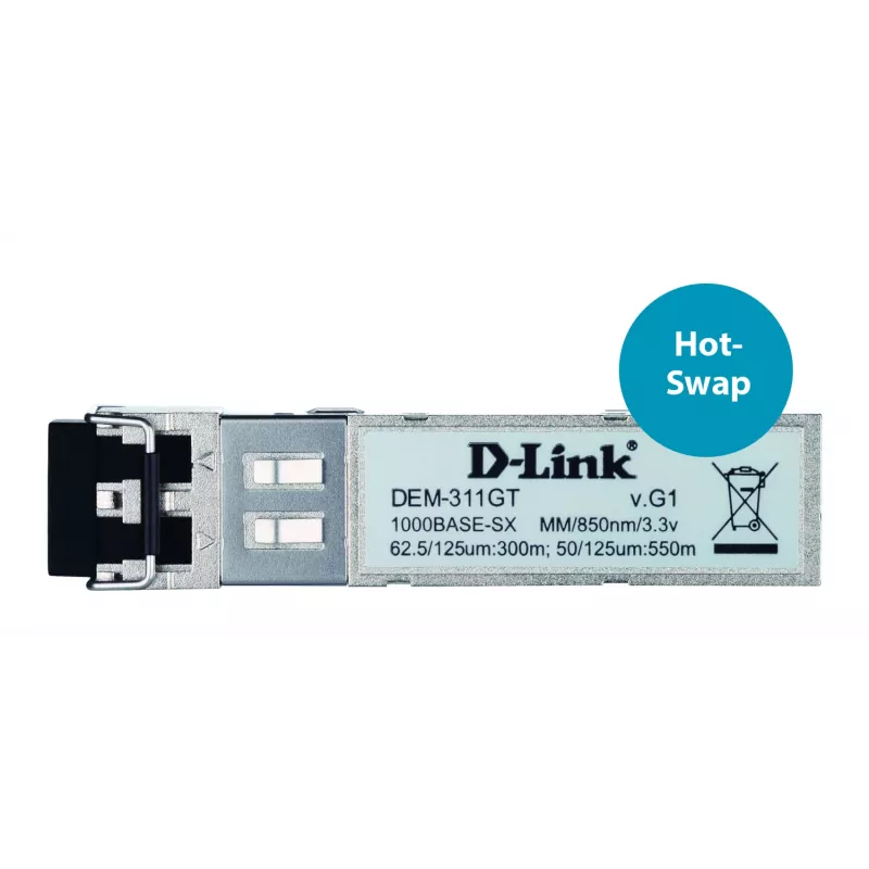 D-Link 1 prievado Mini-GBIC SFP į 1000BaseSX, 550 m visiems