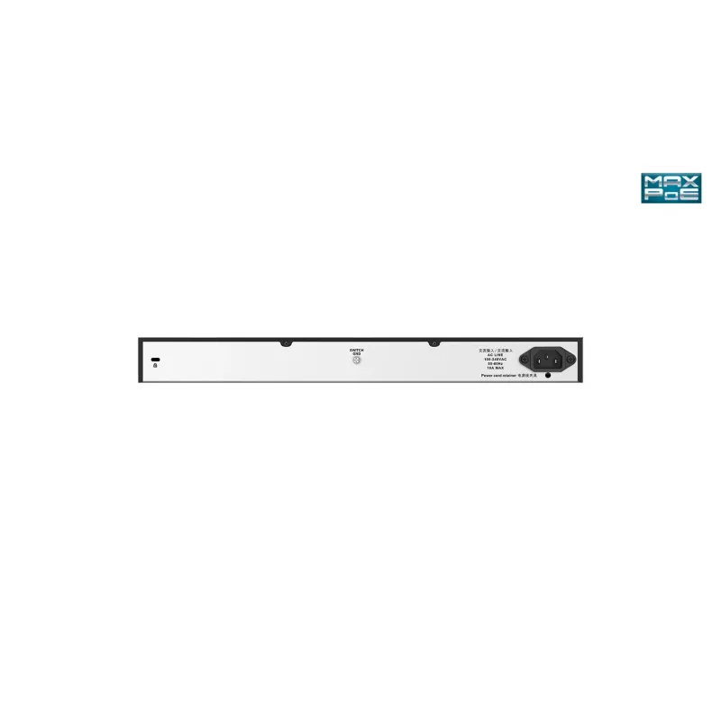 D-Link 24 prievadų stalinis Gigabit nevaldomas PoE jungiklis su 2 x 100/1000Mbps kombinuotais prievadais