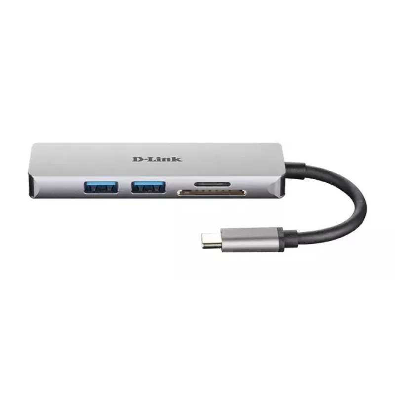 D-Link 5-in-1 USB-C Hub su HDMI ir SD/microSD kortelių skaitytuvu